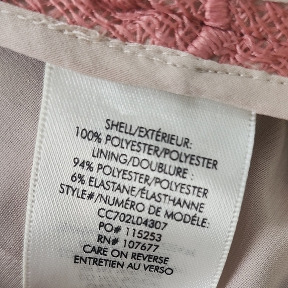 Alice + Olivia Strand Floral Lace Fringe Midi Skirt Pink Size 6 - Picture 7 of 8